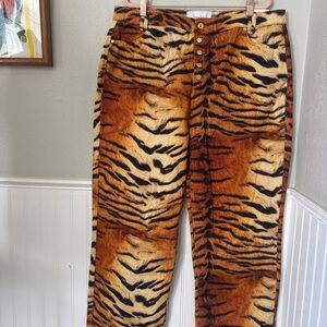 House of Sunny Bolan Jessie Tiger Print Pants - XL